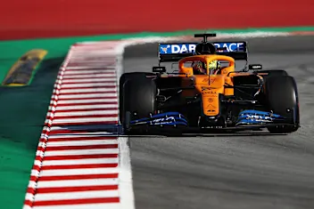 BARCELONA, SPAIN - FEBRUARY 27: Lando Norris of Great Britain driving the (4) McLaren F1 Team MCL35