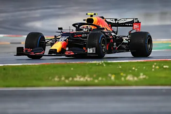 ISTANBUL, TURKEY - NOVEMBER 15: Alexander Albon of Thailand driving the (23) Aston Martin Red Bull