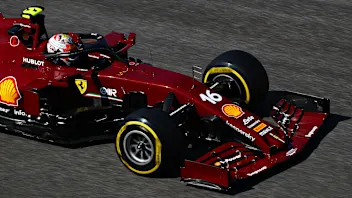 SCARPERIA, ITALY - SEPTEMBER 11: Charles Leclerc of Monaco driving the (16) Scuderia Ferrari SF1000