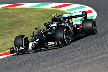 SCARPERIA, ITALY - SEPTEMBER 11: Valtteri Bottas of Finland driving the (77) Mercedes AMG Petronas