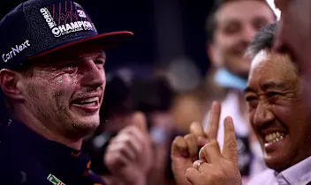 ABU DHABI, UNITED ARAB EMIRATES - DECEMBER 12: Race winner and 2021 F1 World Drivers Champion Max