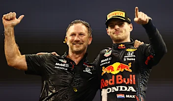 ABU DHABI, UNITED ARAB EMIRATES - DECEMBER 12: Race winner and 2021 F1 World Drivers Champion Max
