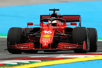 SPIELBERG, AUSTRIA - JULY 02: Charles Leclerc of Monaco driving the (16) Scuderia Ferrari SF21