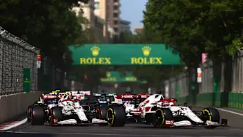 BAKU, AZERBAIJAN - JUNE 06: Kimi Raikkonen of Finland driving the (7) Alfa Romeo Racing C41 Ferrari