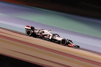 BAHRAIN, BAHRAIN - MARCH 26: Antonio Giovinazzi of Italy driving the (99) Alfa Romeo Racing C41