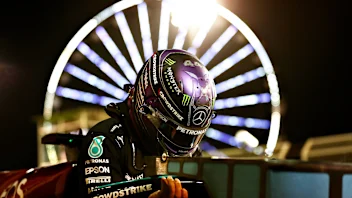 BAHRAIN, BAHRAIN - MARCH 27: Second place qualifier Lewis Hamilton of Great Britain and Mercedes GP