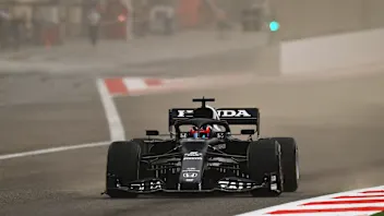 BAHRAIN, BAHRAIN - MARCH 12: Yuki Tsunoda of Japan driving the (22) Scuderia AlphaTauri AT02 Honda