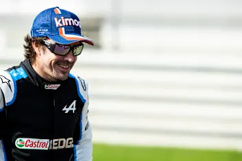 BAHRAIN, BAHRAIN - MARCH 12: Fernando Alonso of Spain and Alpine F1 Team looks on from the grid