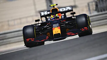 BAHRAIN, BAHRAIN - MARCH 14: Sergio Perez of Mexico driving the (11) Red Bull Racing RB16B Honda