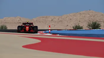 BAHRAIN, BAHRAIN - MARCH 14: Carlos Sainz of Spain driving the (55) Scuderia Ferrari SF21 during