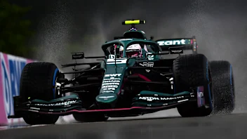 SPA, BELGIUM - AUGUST 28: Sebastian Vettel of Germany driving the (5) Aston Martin AMR21 Mercedes