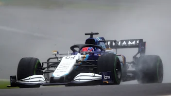 SPA, BELGIUM - AUGUST 29: George Russell of Great Britain driving the (63) Williams Racing FW43B