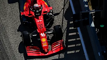IMOLA, ITALY - APRIL 16: Charles Leclerc of Monaco driving the (16) Scuderia Ferrari SF21 during