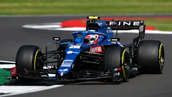 NORTHAMPTON, ENGLAND - JULY 18: Esteban Ocon of France driving the (31) Alpine A521 Renault during