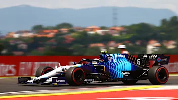 BUDAPEST, HUNGARY - JULY 31: Nicholas Latifi of Canada driving the (6) Williams Racing FW43B