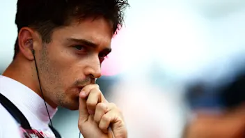 BUDAPEST, HUNGARY - AUGUST 01: Charles Leclerc of Monaco and Ferrari prepares to drive on the grid