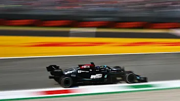 MONZA, ITALY - SEPTEMBER 11: Lewis Hamilton of Great Britain driving the (44) Mercedes AMG Petronas