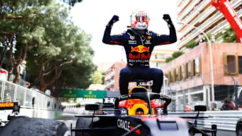 MONTE-CARLO, MONACO - MAY 23: Race winner Max Verstappen of Netherlands and Red Bull Racing