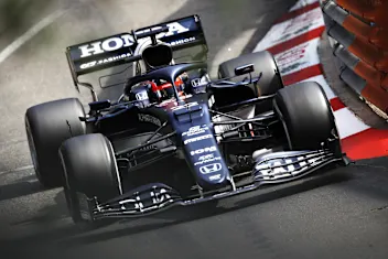 MONTE-CARLO, MONACO - MAY 23: Yuki Tsunoda of Japan driving the (22) Scuderia AlphaTauri AT02 Honda