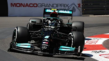 MONTE-CARLO, MONACO - MAY 20: Valtteri Bottas of Finland driving the (77) Mercedes AMG Petronas F1