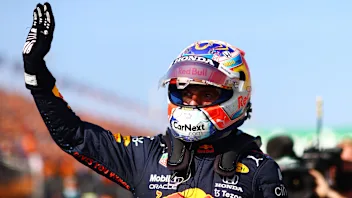 ZANDVOORT, NETHERLANDS - SEPTEMBER 04: Pole position qualifier Max Verstappen of Netherlands and