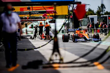 PORTIMAO, PORTUGAL - APRIL 30: Lando Norris of McLaren and Great Britain  during practice ahead of
