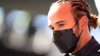 PORTIMAO, PORTUGAL - MAY 01: Second placed qualifier Lewis Hamilton of Great Britain and Mercedes