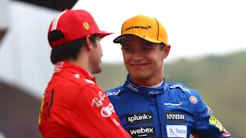 SOCHI, RUSSIA - SEPTEMBER 25: Pole position qualifier Lando Norris of Great Britain and McLaren F1