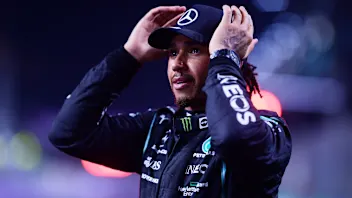 JEDDAH, SAUDI ARABIA - DECEMBER 04: Pole position qualifier Lewis Hamilton of Great Britain and