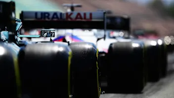 BARCELONA, SPAIN - MAY 07: A detailed view of the wing mirror of  Lance Stroll of Canada driving
