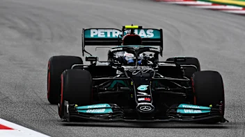 BARCELONA, SPAIN - MAY 09: Valtteri Bottas of Finland driving the (77) Mercedes AMG Petronas F1