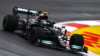 ISTANBUL, TURKEY - OCTOBER 10: Valtteri Bottas of Finland driving the (77) Mercedes AMG Petronas F1