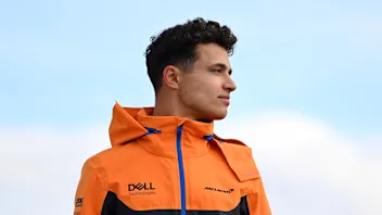 ISTANBUL, TURKEY - OCTOBER 07: Lando Norris of Great Britain and McLaren F1 walks the track during