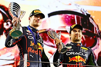 ABU DHABI, UNITED ARAB EMIRATES - NOVEMBER 20: Race Winner Max Verstappen of the Netherlands and