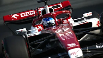 ABU DHABI, UNITED ARAB EMIRATES - NOVEMBER 22: Valtteri Bottas of Finland driving the (77) Alfa