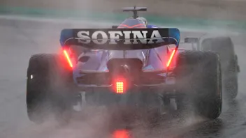 BARCELONA, SPAIN - FEBRUARY 25: Nicholas Latifi of Canada driving the (6) Williams FW44 Mercedes on