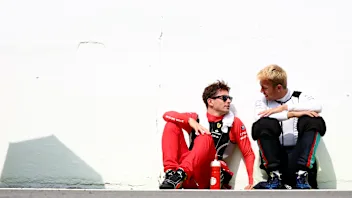 SAO PAULO, BRAZIL - NOVEMBER 13: Charles Leclerc of Monaco and Ferrari and Alexander Albon of