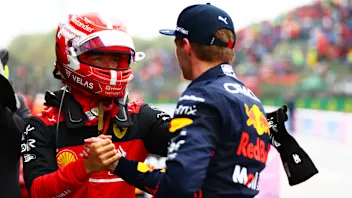 IMOLA, ITALY - APRIL 22: Pole position qualifier Max Verstappen of the Netherlands and Oracle Red