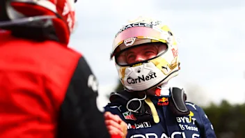 IMOLA, ITALY - APRIL 23: Sprint winner Max Verstappen of the Netherlands and Oracle Red Bull Racing