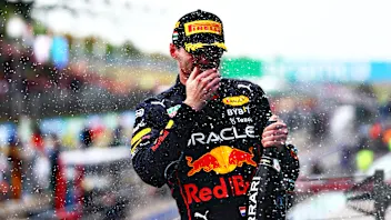 BUDAPEST, HUNGARY - JULY 31: Race winner Max Verstappen of the Netherlands and Oracle Red Bull