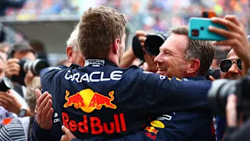BUDAPEST, HUNGARY - JULY 31: Race winner Max Verstappen of the Netherlands and Oracle Red Bull
