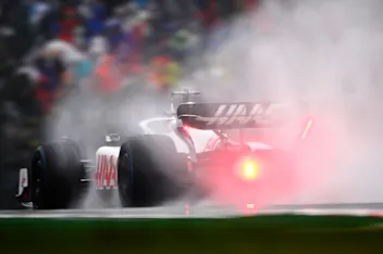 SUZUKA, JAPAN - OCTOBER 07: Kevin Magnussen of Denmark driving the (20) Haas F1 VF-22 Ferrari on