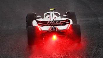 SUZUKA, JAPAN - OCTOBER 09: Mick Schumacher of Germany driving the (47) Haas F1 VF-22 Ferrari on