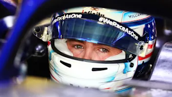 MEXICO CITY, MEXICO - OCTOBER 28: Logan Sargeant of United States and Williams prepares to drive in
