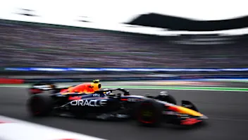 MEXICO CITY, MEXICO - OCTOBER 28: Sergio Perez of Mexico driving the (11) Oracle Red Bull Racing