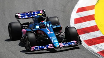 BARCELONA, SPAIN - MAY 20: Esteban Ocon of France driving the (31) Alpine F1 A522 Renault on track