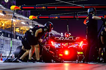 BAHRAIN, BAHRAIN - FEBRUARY 25: Sergio Perez of Mexico driving the (11) Oracle Red Bull Racing RB19