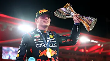 ABU DHABI, UNITED ARAB EMIRATES - NOVEMBER 26: Race winner Max Verstappen of the Netherlands and