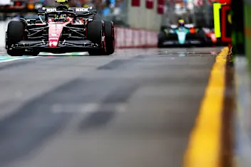 MELBOURNE, AUSTRALIA - APRIL 01: Zhou Guanyu of China driving the (24) Alfa Romeo F1 C43 Ferrari in