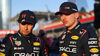 BAKU, AZERBAIJAN - APRIL 28: Second placed qualifier Max Verstappen of the Netherlands and Oracle